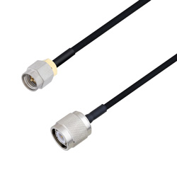 Picture of SMA Male to TNC Male Cable Assembly using LC085TBJ Coax, 1 FT