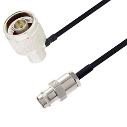 Picture of BNC Female to N Male Right Angle Cable Assembly using LC085TBJ Coax, 10 FT