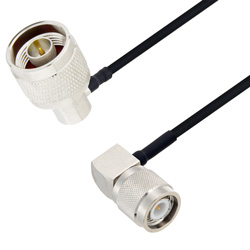 Picture of N Male Right Angle to TNC Male Right Angle Cable Assembly using LC085TBJ Coax, 3 FT
