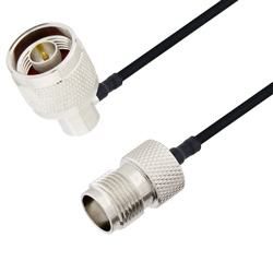 Picture of N Male Right Angle to TNC Female Cable Assembly using LC085TBJ Coax, 3 FT