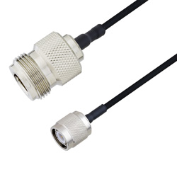 Picture of N Female to TNC Male Cable Assembly using LC085TBJ Coax, 1.5 FT