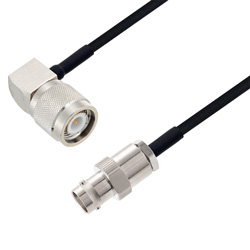 Picture of BNC Female to TNC Male Right Angle Cable Assembly using LC085TBJ Coax, 1.5 FT