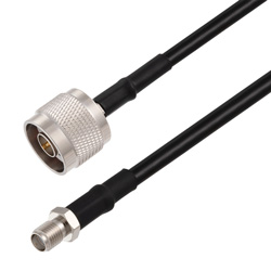 Picture of N Male to SMA Female Cable Assembly using RG58 Coax, 2 FT