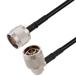 Picture of N Male to N Male Right Angle Cable Assembly using RG58 Coax, 4 FT