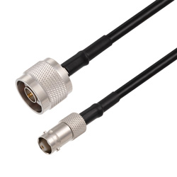 Picture of N Male to BNC Female Cable Assembly using RG58 Coax, 10 FT