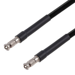Picture of 75 Ohm 12G SDI HD-BNC Male to HD-BNC Male Cable Assembly using 4694R-BK Coax, 10 FT