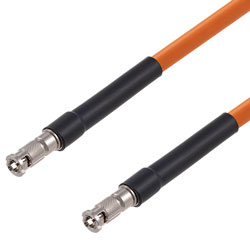 Picture of 75 Ohm 12G SDI HD-BNC Male to HD-BNC Male Cable Assembly using 4694R-OR Coax, 1 FT