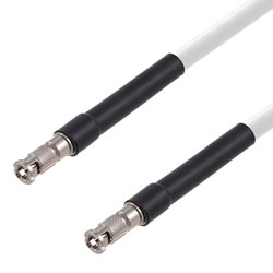 Picture of 75 Ohm 12G SDI HD-BNC Male to HD-BNC Male Cable Assembly using 4694R-WH Coax, 10 FT