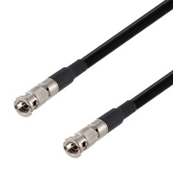 Picture of 75 Ohm 12G SDI HD-BNC Male to HD-BNC Male Cable Assembly using 4855R-BK Coax, 10 FT