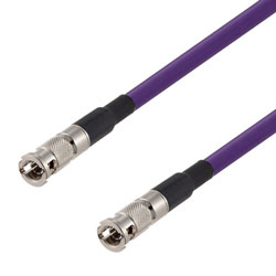 Picture of 75 Ohm 12G SDI HD-BNC Male to HD-BNC Male Cable Assembly using 4855R-VL Coax, 25 FT