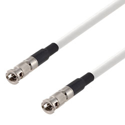 Picture of 75 Ohm 12G SDI HD-BNC Male to HD-BNC Male Cable Assembly using 4855R-WH Coax, 10 FT