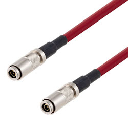 Picture of 75 Ohm 12G SDI 1.0/2.3 Male to 1.0/2.3 Male Cable Assembly using 4855R-RD Coax, 1 FT