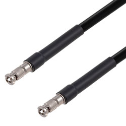 Picture of 75 Ohm 6G SDI HD-BNC Male to HD-BNC Male Cable Assembly using 1694A-BK Coax, 10 FT