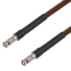 Picture of 75 Ohm 6G SDI HD-BNC Male to HD-BNC Male Cable Assembly using 1694A-BR Coax, 1 FT