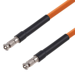 Picture of 75 Ohm 6G SDI HD-BNC Male to HD-BNC Male Cable Assembly using 1694A-OR Coax, 1 FT