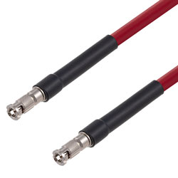 Picture of 75 Ohm 6G SDI HD-BNC Male to HD-BNC Male Cable Assembly using 1694A-RD Coax, 25 FT