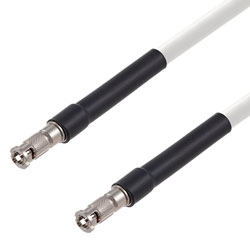 Picture of 75 Ohm 6G SDI HD-BNC Male to HD-BNC Male Cable Assembly using 1694A-WH Coax, 1 FT