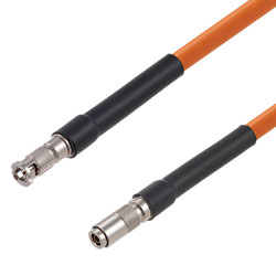 Picture of 75 Ohm 6G SDI HD-BNC Male to 1.0/2.3 Male Cable Assembly using 1694A-OR Coax, 1 FT