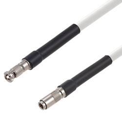 Picture of 75 Ohm 6G SDI HD-BNC Male to 1.0/2.3 Male Cable Assembly using 1694A-WH Coax, 3 FT