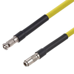 Picture of 75 Ohm 6G SDI HD-BNC Male to 1.0/2.3 Male Cable Assembly using 1694A-YW Coax, 10 FT