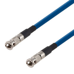 Picture of 75 Ohm 6G SDI HD-BNC Male to HD-BNC Male Cable Assembly using 1855A-BL Coax, 1 FT