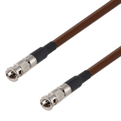 Picture of 75 Ohm 6G SDI HD-BNC Male to HD-BNC Male Cable Assembly using 1855A-BR Coax, 10 FT