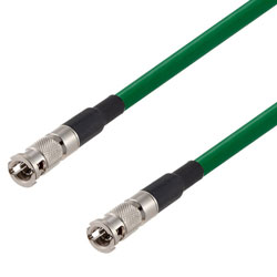 Picture of 75 Ohm 6G SDI HD-BNC Male to HD-BNC Male Cable Assembly using 1855A-GR Coax, 10 FT
