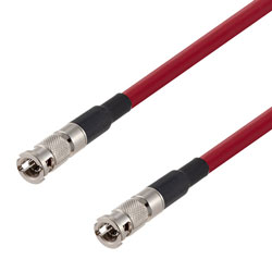 Picture of 75 Ohm 6G SDI HD-BNC Male to HD-BNC Male Cable Assembly using 1855A-RD Coax, 10 FT