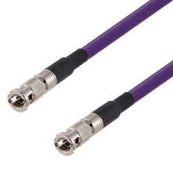 Picture of 75 Ohm 6G SDI HD-BNC Male to HD-BNC Male Cable Assembly using 1855A-VL Coax, 1 FT
