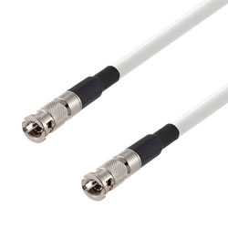 Picture of 75 Ohm 6G SDI HD-BNC Male to HD-BNC Male Cable Assembly using 1855A-WH Coax, 10 FT