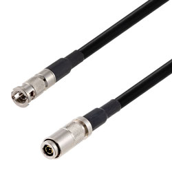 Picture of 75 Ohm 6G SDI HD-BNC Male to 1.0/2.3 Male Cable Assembly using 1855A-BK Coax, 1 FT