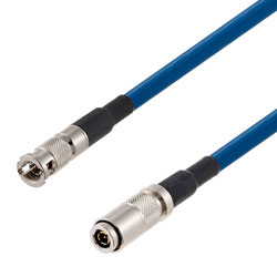 Picture of 75 Ohm 6G SDI HD-BNC Male to 1.0/2.3 Male Cable Assembly using 1855A-BL Coax, 25 FT