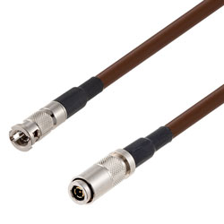 Picture of 75 Ohm 6G SDI HD-BNC Male to 1.0/2.3 Male Cable Assembly using 1855A-BR Coax, 10 FT
