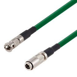 Picture of 75 Ohm 6G SDI HD-BNC Male to 1.0/2.3 Male Cable Assembly using 1855A-GR Coax, 10 FT