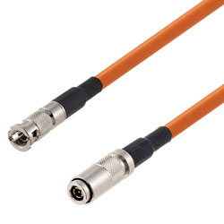 Picture of 75 Ohm 6G SDI HD-BNC Male to 1.0/2.3 Male Cable Assembly using 1855A-OR Coax, 25 FT