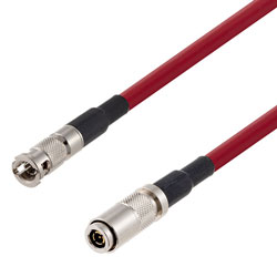 Picture of 75 Ohm 6G SDI HD-BNC Male to 1.0/2.3 Male Cable Assembly using 1855A-RD Coax, 10 FT