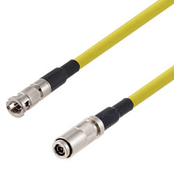Picture of 75 Ohm 6G SDI HD-BNC Male to 1.0/2.3 Male Cable Assembly using 1855A-YW Coax, 6 FT