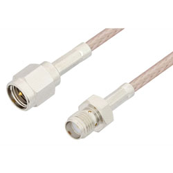 Picture of SMA Male to SMA Female Cable Assembly using RG-316 Coax, 1 FT
