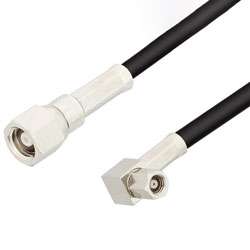 Picture of SMC Plug to SMC Plug Right Angle Cable Assembly using RG174 Coax, 4 FT , LF Solder