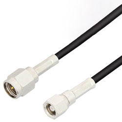 Picture of SMA Male to SMC Plug Cable Assembly using RG174 Coax, 1 FT