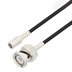 Picture of SMB Plug to BNC Male Cable Assembly using RG174 Coax, 3 FT