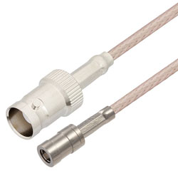 Picture of SMB Plug to BNC Female Cable Assembly using RG316 Coax, 1 FT
