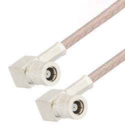 Picture of SMB Plug Right Angle to SMB Plug Right Angle Cable Assembly using RG316 Coax, 1 FT