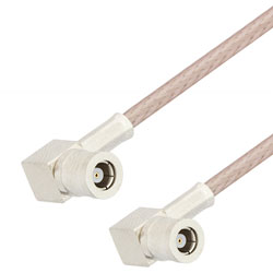 Picture of SMB Plug Right Angle to SMB Plug Right Angle Cable Assembly using RG316 Coax, 5 FT , LF Solder
