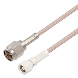 Picture of SMA Male to SMC Plug Cable Assembly using RG316 Coax, 1 FT