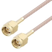 Picture of SMA Male to SMA Male Cable Assembly using RG316 Coax, 1 FT , LF Solder