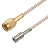 Picture of SMA Male to SMB Plug Cable Assembly using RG316 Coax, 2 FT