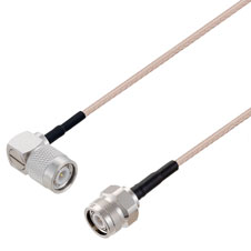 Picture of TNC Male Right Angle to TNC Male Cable Assembly using RG316 Coax, 2 FT
