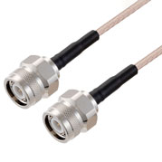 Picture of TNC Male to TNC Male Cable Assembly using RG316 Coax, 1 FT , LF Solder