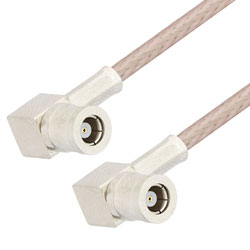Picture of SMB Plug Right Angle to SMB Plug Right Angle Cable Assembly using RG316-DS Coax, 0.5 FT